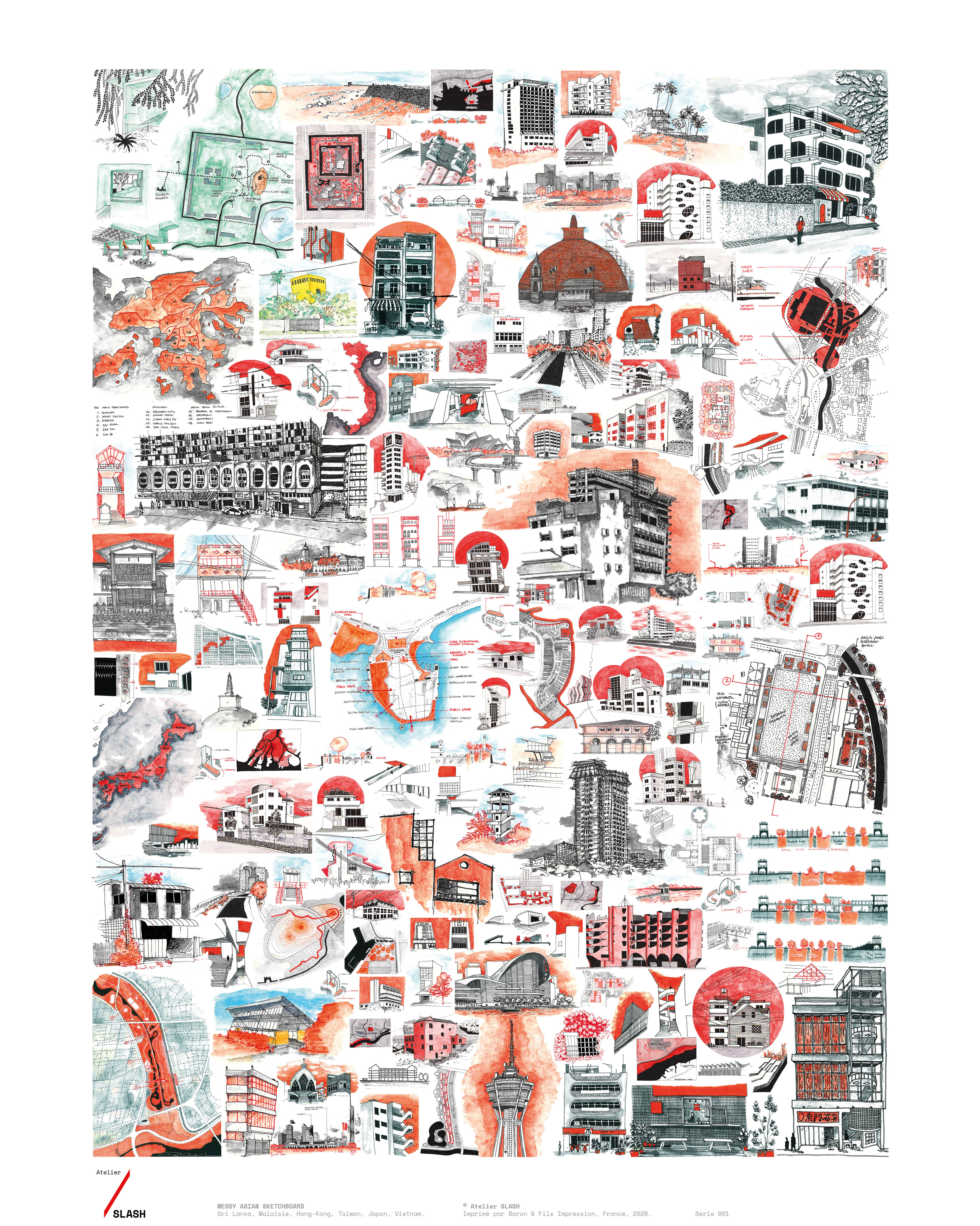 Messy Asian Sketchboard